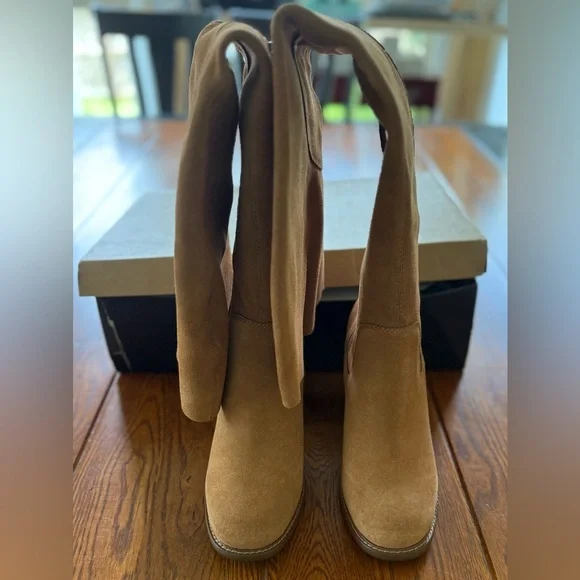 🆕 Kelsi Dagger Suede Over-the-Knee Boots - Logan - Chestnut - Oil Cow Suede - Picture 10 of 16